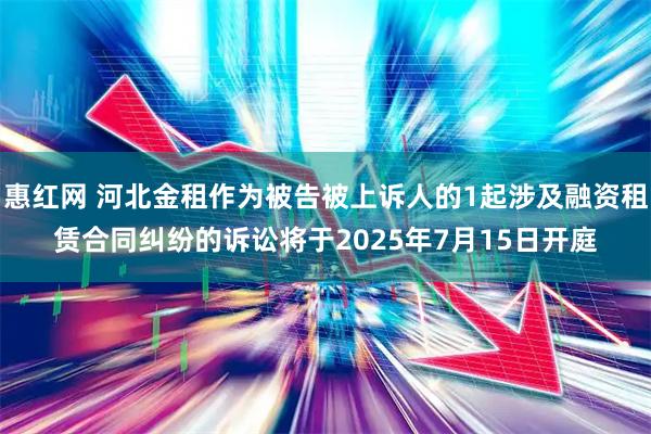 惠红网 河北金租作为被告被上诉人的1起涉及融资租赁合同纠纷的诉讼将于2025年7月15日开庭